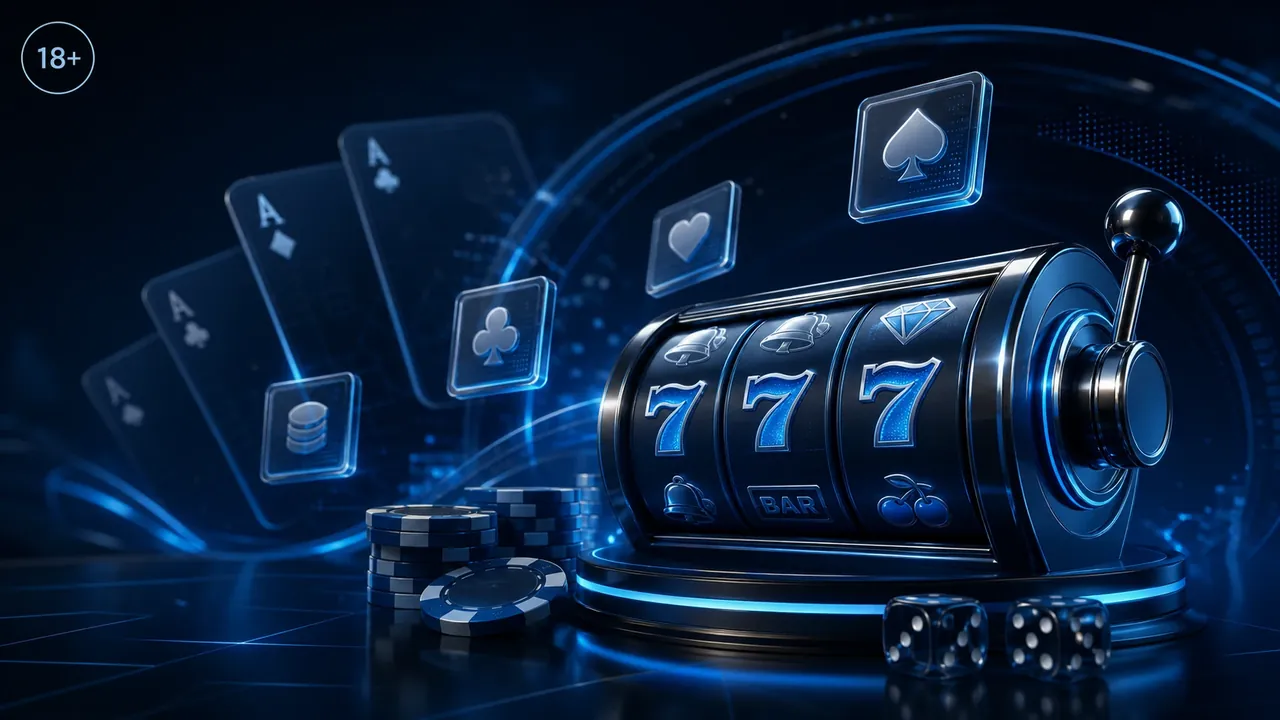 PlatinumSlots — สล็อต 777 ไพ่ และชิปคาสิโนโทนสีน้ำเงิน